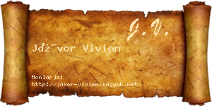 Jávor Vivien névjegykártya