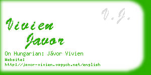 vivien javor business card