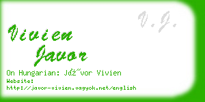 vivien javor business card
